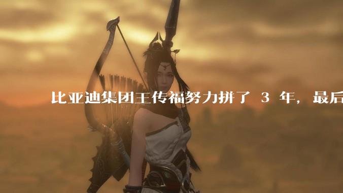 比亚迪集团王传福努力拼了 3 年，最后反而跌了近32亿，其原因是什么？
